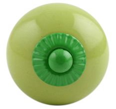 Lime Round Green Fitting Ceramic Knob